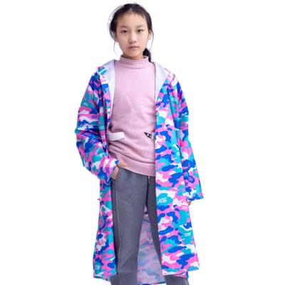 China Plastic raincoat kids clear good quality bachelor raincoat clothes rain poncho polyester textile raincoat for sale