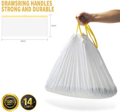 China Biodegradable Plastic Anti-Bacteria Kitty Large Drawstring Bags Cat Litter Pan Liners Safety Cat Bin for sale