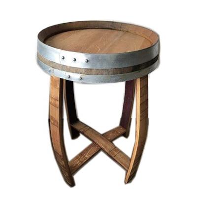 China Sustainable Oak Wine Barrel Furniture Wooden Barrel Table Furniture For Home Bar Decoration for sale