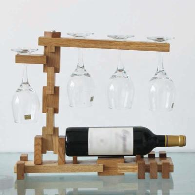 China Wine Rack Oak Wood Home Display Stored Wine Rack for sale