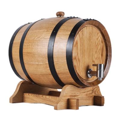 China 10 Liter Oak Barrel Whiskey Stored Aging Wooden Barrels For Wine for sale