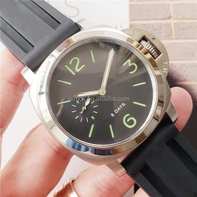 China Best Date 3A Automatic Mechanical Watch Brands 43mm Stainless Steel Luminous Wind Up Silicone Strap Watch Black Watch for sale