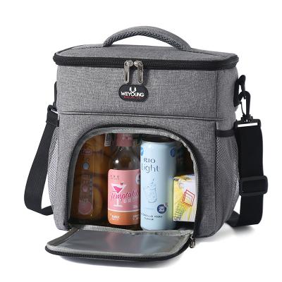 China Waterproof TS Foldable Soft Cooler Bags Food Fruit Warmer Beer Cold Double Layer Thermal Insulation Picnic Lunchbags Portable Lunch Bags for sale