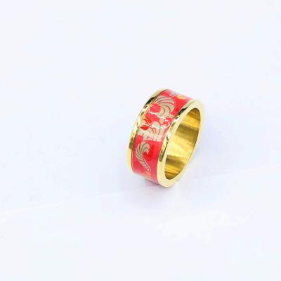 China High Quality Silk Women's Ring Fashion Enameled Rings For Scarf Buckle CLASSIC Gold Star Jewelry for sale