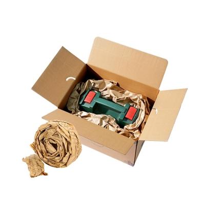 China Virgin Plants Box Cardboard Packing Cushion Machine Premium Brown Kraft Paper Roll for sale