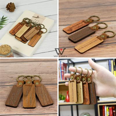 China White Wood Wooden Keychains Hot Selling Logo Metal Key Chain Custom Leather Key Chain Key Chain for sale