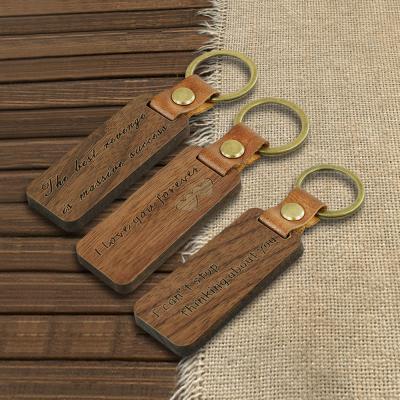 China High Quality Wooden Key Chain Keychains Logo Christmas Present Customizable Promotion Gift Sublimation Blank for sale