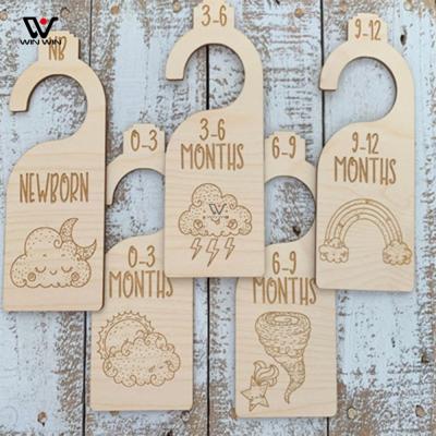 China Eco-Friendly Wooden Baby Clothes Organizers Nursery Decor Baby Closet Dividers for sale