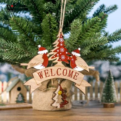 China Christmast Ornament 2021 New Style Natural Wooden Slices Real Wooden Rustic Christmas Ornament for sale