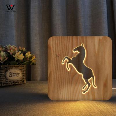 China Eco-friendly Wholesale Custom Decoration Warm White Table Led Lamp Creative 3d Acrylic Led Night Light for sale