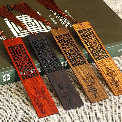 China Custom Education Laser Engraving Natural Wood Decorative Wooden Bookmark Bookmarks for sale