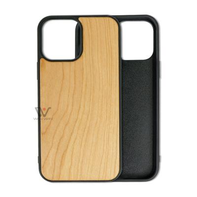 China High Quality Anti-fall White Natural Wooden Cell Phone Case For iPhone 13 12 11 XS MAX Cover Case for sale