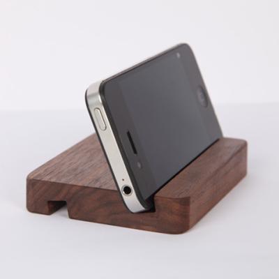 China Universal Waterproof Mini Portable Pocket Beech Wood Phone Holder Stand Bracket for sale