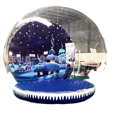 China Crystal Ball Inflatable Snowflake Ball Christamas Home Decoration Supply Border Outdoor Christmas Large Closed Air With Low Advertising Model for sale