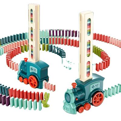 China Slot Toy Internet Celebrity Dominoes Amusement Delivery Electric Train Automatic Educational Children's Toys for sale