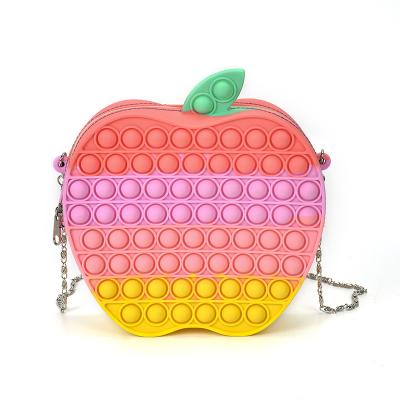 China Silicone Push Bubble Shoulder Handbag for Kids and Adult for sale