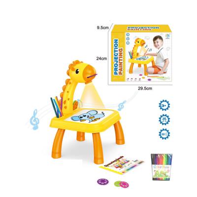 China Children drawing multi-functional light music projection table of painting set children's writing board intelligent children's toy for sale