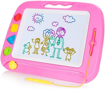 China SGILE Non-Toxic Material Magnetic Drawing Board Toy For Kids Large Doodle Board Writing Painting Sketch Pad Colorful Big Board for sale