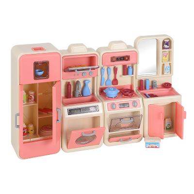 China Simulation Kitchen Play House Kitchen Toys Children's Simulation Food Tableware Boys and Girls Cooking Set for sale