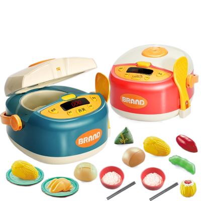 China Multifunctional jet children play home jet kitchen rice cooker boy and girl baby simulation rice cooker tableware set for sale