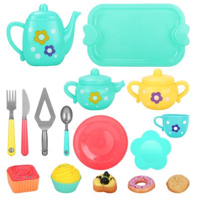 China Children Play House Tea Set Children's Afternoon Teapot Tea Set Kitchen Play House Toy Set Plastic for sale