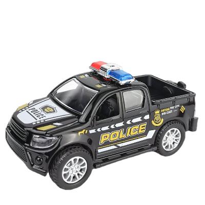 China Small Toy Toys Music Kids Toy Car Friction Car Police Car High Quality Electric Trailer Four Wheel Transporter OEM Box Style Packing Color Design Plastic Age for sale