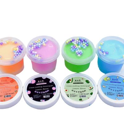 China Crystal Foaming Coconut Sludge Gum Educational Toy Play Dough Cream Children Granule Shrem Fun Fruity Clay Plasticine for sale