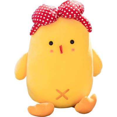 China New Chick Plush Doll Sleeping Doll Baby Yellow Cute Stuffed Toy Cute Pillow Doll Birthday Gift for sale