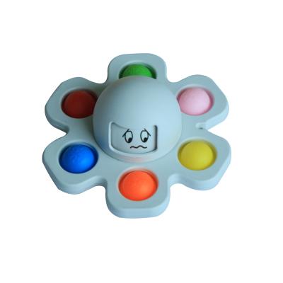 China Effort Release Funny Toy Face Changing Spinning Octopus Push Noise Pops Bubble Simple Spinner Spinner Spinner Dimple Stress Relief Toys For Kids for sale