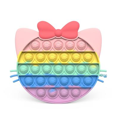 China Silicone Noise Shaker Rainbow Plush Bubble Toys For Kids for sale