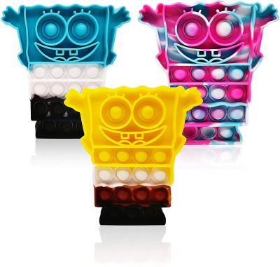 China Silicone Spongebob Pop Push Bubble Toy For Kids for sale