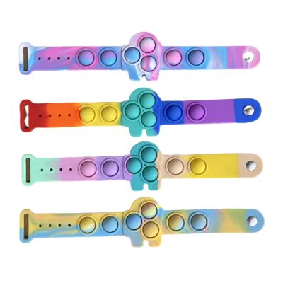 China Silicone Pushing Sound Bubbles Wristband Silicon Sensory Toys For Kids for sale