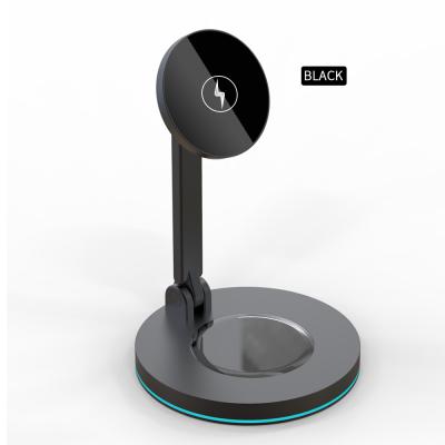 China UniversalÂ   Christmas Gift Dual Coils Fast Charging Qi Phone Charger Stand Fast Charging Wireless Stand for sale