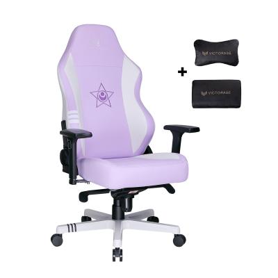 China VICTORAGE V2 series adjustable ergonomic purple color PU computer home office leather gaming chair for girls for sale