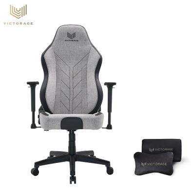 China (Size) VICTORAGE V2 Series Adjustable America Warehouse In Stock Head Office Gray Fabric PC Computer Gaming Chair Material Seat for sale