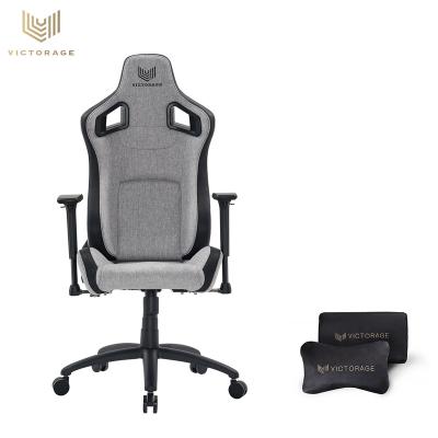 China Free Shipping VICTORAGE V3 Series Spin In America Warehouse Head Office Fabric Material Gray Gaming Chair Gaming Seat for sale