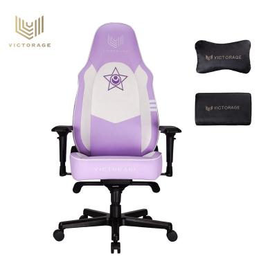 China VICTORAGE V1 Ladies Girl Purple PC Computer Gamer (Height) High Series Adjustable Back Ergonomic Swivel Racing Gaming Chairs for sale