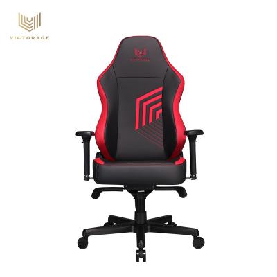 China (Size)VICTORAGE V2 Series Adjustable With Lumbar Support Armrest Headrest High Back PVC Home Office Red Leather Gaming Chair for sale