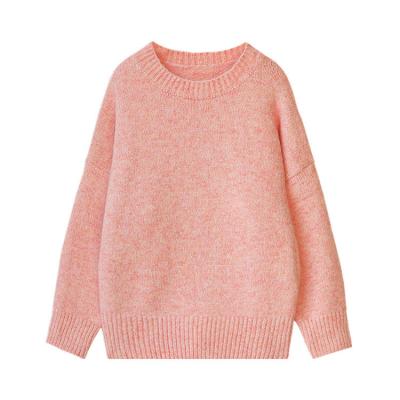 China Best Selling High Quality Anti-Wrinkle Crew Neck Outside Casual Oversize Wool Sweater Mohair Sweater Women Knitwear Clothes for sale