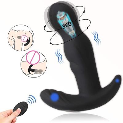 China Wireless remote control Factory Wholesale Rotation Prostate Massage Device With Remote Control for Adult Couples Male Prostate Massager for sale