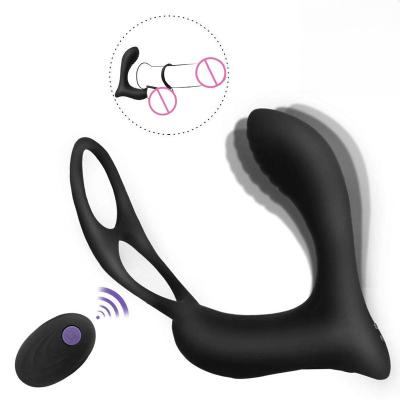 China Wireless Remote Wholesale Prostata Stimulator Silicone Male Prostate Massage Vibrator Anal Vibrator Butt Plug Delay Ejaculation Ring Toy for sale