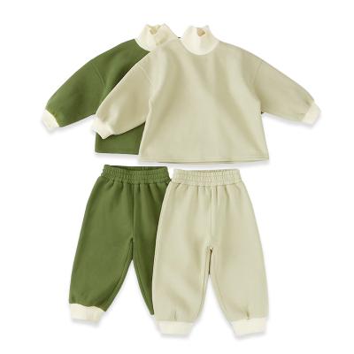 China 2021 Fall Casual Wholesale Winter French Terry Baby Boy 2 Piece Sports Equipment Set for sale