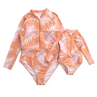 China Breathable Custom Matching Mommy And Me Swimsuit Family Swimwear Children Swimwear Bikini Swimwear Suit for sale