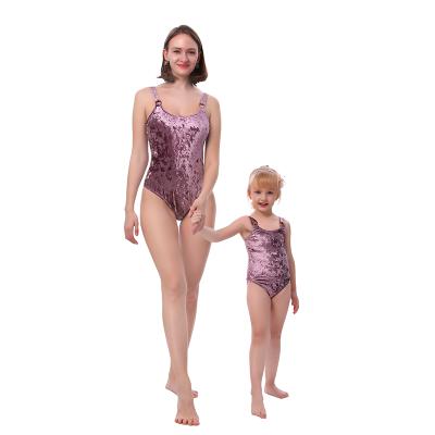 China Mommy and Me Soft Matching Family Swimsuit Kid Kid Breathable Mom Girl Mother Swimwear for sale