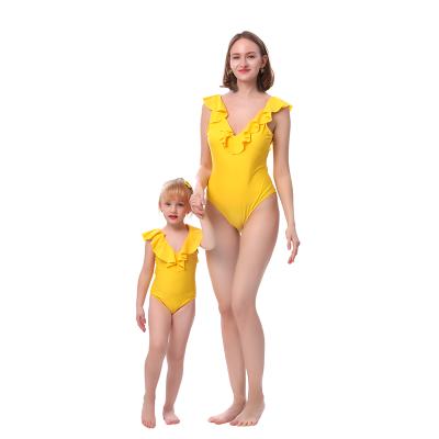 China Wholesale Breathable Mommy And Me Swimsuit Matching Outfits Swimwear Bikini Family Clothes for sale