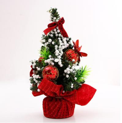 China Fabric Christmas Decoration Products Mini Artificial Christmas Tree Tabletop Christmas Tree for sale