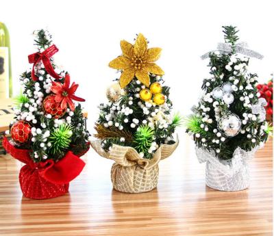 China Fabric Christmas Decoration Products Mini Artificial Christmas Tree Tabletop Christmas Tree for sale