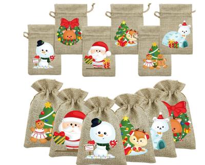 China Fabric Christmas Products Gift Tote Bag Customizable Style Themed Gift Wrapping for sale