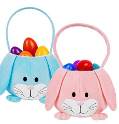 China Hot Sale Cartoon Cute Rabbit Easter Cloth Themed Tote Bag Easter Products Candy Storage Basket for sale