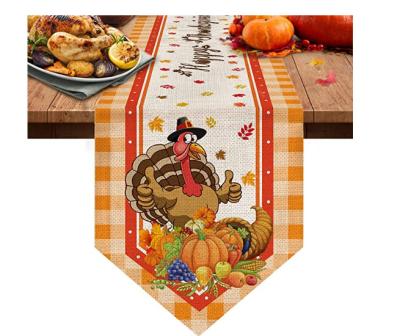 China Hot Sale Thanksgiving Table Decoration Themed Products Tablecloths Customizable Patterned Jacquard Tablecloth for sale